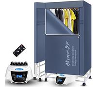 Electric Dryer Heated Clothes Airer, Portable 2300W 2/3-Tier Drying Rack with Remote Control, Large Capacity Folding Laundry Drier, Digital Automatic Timer