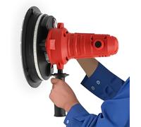 Electric Drywall Sander with Automatic Dust Removal, 180mm Grinding Disc & LED Lighting, 6 Sandpapers, Handheld Wall Polisher for Walls, Ceiling, Plaster, Putty & Cement Surfaces