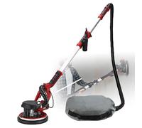 Electric Drywall Sander with Vacuum and LED Lighting - 6 Adjustable Speeds, Extendable Hose, Telescopic Length 1.5m-2m,
