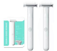 Electric Dual-Sided Waterproof Body Shaver, Wet Dry Cordless Grooming Kit, Flexible Dual Head Bikini Shaver, Painless Electric Bikini Trimmer, Suitable Underarms, Arms and Legs (2pcs)