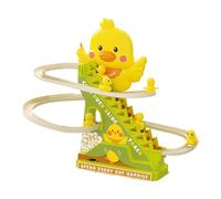 Electric Duck Climbing Stairs - ABS PP 22.5x27.5x14cm | Ducks Climbing Toys | Toy Set Small Ducks Climbings Stair | Duck Tracks Slide Toy Set With Music For Kids Play, Early Learning, And Interactive