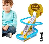 Electric Duck Slide Toy - Climbing Stair Game with Music and Light Effects, Moving Track Toy for Kids | Mountain Interactive Early Learning