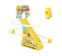 Electric Duck Toy, Climbing Stairs LED Light Up Track Game With Music, Interactive Rolling Duck Race For Kids Aged 3 4 5 6, Fun Birthday