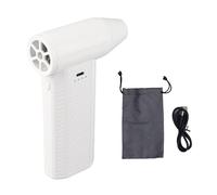 Electric Dust Jet Dry Blower 4 Wind Speed 130000RPM 180W 4000mAh Brushless Motor Compressed Air Duster Turbo Fan Blower (White)