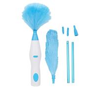 Electric Duster Brush, Reusable 180° Bendable Feather Motorized Dust Wand Window Blinds Furniture Cleaner Tool Electrostatical Spin Tool Trapping Damp Dusters Dust Collector for Furniture