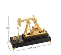 Electric Dynamic Oil Well Pump Jack Metal Model - 3D Working Simulation Mechanical Equipment for Education, Science Gift & Adult Collector Display(C dynamic)