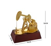 Electric Dynamic Oil Well Pump Jack Metal Model - 3D Working Simulation Mechanical Equipment for Education, Science Gift & Adult Collector Display(B dynamic)