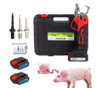 Electric Ear Tag Plier with Count Display, 3 Stainless Steel Needles, and Battery Storage Box - Upgraded Livestock Ear Tag Tool