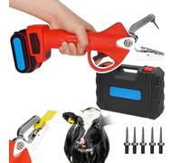 Electric Ear Tag Pliers, 2×2000mah Battery, Livestock Ear Tag Applicator, Animal Cattle Pig Goat Sheep Lamb Ear Tag Tool Quick and Easy Tagging,Black