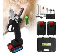 Electric Ear Tag Pliers, 2×2000mah Battery, Livestock Ear Tag Applicator, Animal Cattle Pig Goat Sheep Lamb Ear Tag Tool Quick and Easy Tagging,Black