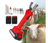 Electric Ear Tagging Tool for Livestock, Durable Plastic & Stainless Steel with Spare Needles, Efficient Farm Animal Identification Solution
