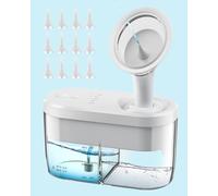 Electric Ear Wax Removal Kit Ear Irrigation Cleaner Tool, Efficient All Direction Ear Cleaning with 4 Cleaning Modes & Automatic Sewage Recycling for Adult Kid Family, Packs 12 Skin-Friendly Tips