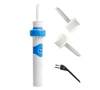 Electric Ear Wax Remover - Safe & Gentle Eär Cleaner with 2 Washable Replacement Heads | Portable Ear Wax Suction Kit for Kids & Adults | Low Noise Vacuum Eär Cleaner with LED Light