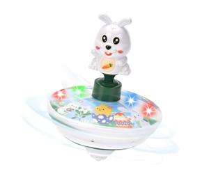 Electric Easter Bunny Toy - ABS Interactive Musical Spin, Cute Funny Learning Educational Lights Rotating Plaything | Perfect for Boys Girls Home School Travel Camping Birthday Holiday Party Fun