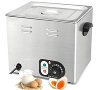 Electric Egg Boiler - Stainless Steel Cooker with Mesh Basket, 2600W, Temperature Control 30~110°C for Soft-Boiled & Half-Boiled Eggs, 45 Pcs