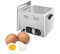 Electric Egg Cooker, 2600W with Mesh Basket, 45 Pcs Large Capacity, Temperature Control & Timer, Commercial Boiler for Poached Eggs