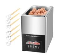 Electric Egg Cooker - Adjustable Time and Temperature Control for Perfect Boiling and Poaching