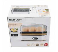 Electric Egg Cooker for 1-6 Eggs, 400W Rapid Boil, Cook & Keep Warm Modes, Transparent Lid with Wood-Effect Base, Compact Countertop Boiler for Soft, Medium & Hard Eggs, Easy One-Touch Control