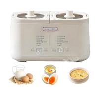 Electric Egg Cooker with 6 Cooking Modes, Dual Temperature Control, and 24-Hour Smart Reservation for Perfect Boiled and Steamed Eggs