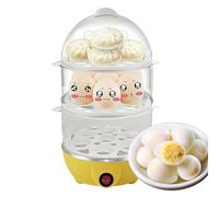 Electric Egg Cooking Device with 3 Levels of Cooking, Steam Machine with Automatic Shut-Off for Apartment, Restaurant, Hotel, Rental, Business, Dormitory