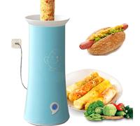 Electric Egg Roll Maker, 6 Min Automatic Egg Boiler with Stainless Steel Non Stick, Breakfast Egg Roll Machine with Oil Push Rod, Bamboo Stick, Sausage Omelette Maker, Vertical Hot Dog Machine