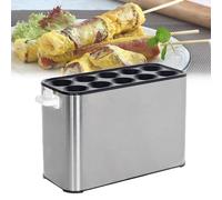 Electric Egg Roll Maker, Fully Automatic Omelette and Hot Dog Roll Machine, Multi-Tube Egg Burger Pan for Breakfast Cooking, 10-Tube Capacity