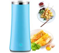 Electric Egg Roll Maker, Hot Dog Roll Machine, Omelette Maker with Stainless Steel Non Stick & 9 Minutes Cooking Automatic Rising, Egg Boiler Sausage Machine Cooker Breakfast blue