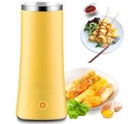 Electric Egg Roll Maker, Hot Dog Roll Machine, Omelette Maker with Stainless Steel Non Stick & 9 Minutes Cooking Automatic Rising, Egg Boiler Sausage Machine Cooker Breakfast yellow