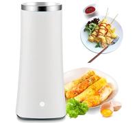 Electric Egg Roll Maker, Hot Dog Roll Machine, Omelette Maker with Stainless Steel Non Stick & 9 Minutes Cooking Automatic Rising, Egg Boiler Sausage Machine Cooker Breakfast white