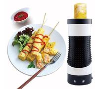 Electric Egg Roll Maker & Omelette Boiler - Multifunctional Mini Breakfast Machine for Eggs, Sausage - DIY Breakfast Cups (White)