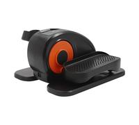 Electric Ellipse Leg Exerciser Mini Machine With Remote Control Under Desk Elliptical Trainer Seated Foot Pedal for the recovery of leg muscle strength balance coordination and daily exercise (Orange)