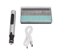 Electric Engraving Pen Cordless Rechargeable 3 Speed Adjustable Portable Etching Carving Tool for DIY Craft Jewelry Metal Wood Engraving Aluminum Alloy Lightweight 20 Grinding