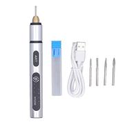 Electric Engraving Pen, Cordless Rotary Tool, Blue, 3 - Speed Adjustable 5V Rechargeable - Portable Hand Tool, Low Noise, Ideal for Carving and Grinding (Silver)