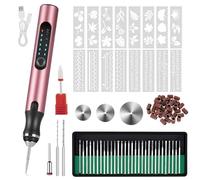 Electric Engraving Pen, USB Rechargeable Cordless Etching Engraving Tool with 37 Bits&20Polishing Abrasives, Portable Engraving Tool for Jewelry Wood Metal Stone Plastic Glass Etching