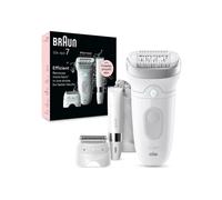 Electric epilator - BRAUN - Silk-épil 7 - Easy hair removal - Long-lasting soft skin - 7-441 - White / Silver