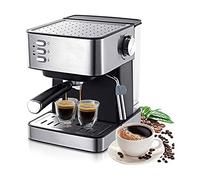 Electric Espresso Coffee Machine with Grinder & Foam Maker, 1.6L Automatic Coffee Maker for Kitchen, Convenient Brewing Appliance for Espresso Lovers