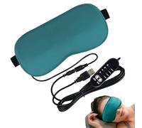 Electric Eye Heating Pad - Adjustable Warm Compress to Relieve Dry Eyes, Scented Mugwort Lining | Heated Silk Eye Patch for Digital Eye Strain, Sleep, Travel, 360° Blo