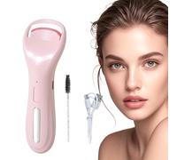 Electric Eyelash Curler, 3 Temp Setting Lash Curler, 6x3.8x14.2cm/2.36x1.46x5.59 Inches Rechargeable Makeup Tool, Portable Natural Curling for Women and Girls Abs+ Electronic