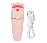 Electric Eyelash Curler Heated DC5V 300mA Temperature Sensitive Silicone Fast Heating USB Charging Lasting Eyelashes Curler (Pink)