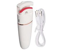 Electric Eyelash Curler Heated DC5V 300mA Temperature Sensitive Silicone Fast Heating USB Charging Lasting Eyelashes Curler (White)