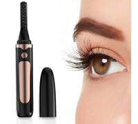 Electric Eyelash Curler, Rechargeable Heated Lash Curler with 4 Temp Settings & LED Display, 30-Second Heat Up, Compact Travel-Friendly Beauty Tool, Black, Heated Eye Lash