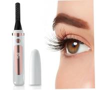 Electric Eyelash Curler, Rechargeable Heated Lash Curler with 4 Temp Settings & LED Display, 30-Second Heat Up, Compact Travel-Friendly Beauty Tool, White