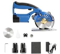 Electric Fabric Cutter - 5-Speed Cordless Cloth Cutting Tool with 125mm Octagonal Blade, Includes 2 Rechargeable Batteries - Precision Cutter for Fashion Designers, Quilters, Crafters & DIY