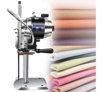Electric Fabric Cutter Machine, High-Speed Straight Knife Cutting Tool with LED Light & Automatic Knife Sharpener for Cloth, Leather, and More