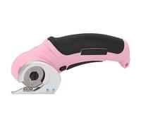Electric Fabric Cutter, Rechargeable Cordless Scissors with Safety Lock Switch, Automatic Grinding, Pink, for Fabric, Carpet, Leather