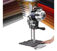 Electric Fabric Cutter - Vertical Rotary Cutting Machine for Leather, Rubber, Cardboard, 1200W Industrial Power, Automatic 12-15 inch Versatile Tool