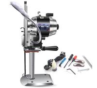 Electric Fabric Cutting Machine, 1100W Industrial Straight Knife Cutter with Automatic Sharpening & LED Light for Textile, Leather, Paper Cutting