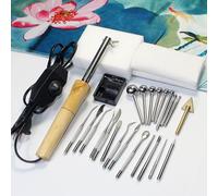 Electric Fabric Flower Maker Tool, Artificial Flower Kit with Adjustable Temperature Soldering Iron, DIY Heat Press Stamping