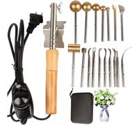 Electric Fabric Flower Maker Tool with Adjustable Temperature 150-250℃ and 17 Ironing Heads, Anti-Scalding Bracket for DIY Flower Making