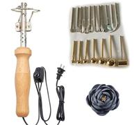 Electric Fabric Flower Making Tools Set, 18 Heads DIY Soldering Iron for Creating Artificial Flowers, Adjustable Temperature for Craft Projects